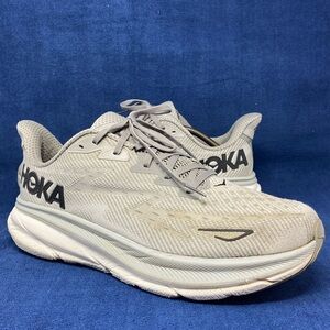 Hoka One One Clifton 9 Shoes Mens Sz 13 Gray Road Running Athletic Gym Sneakers